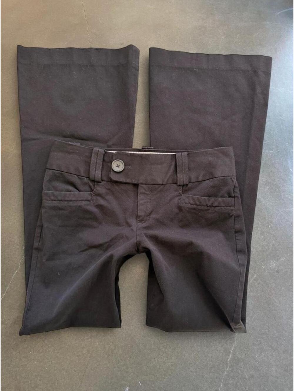 Vintage Banana Republic Fall 2004 Trousers Black Size 4 Y2K